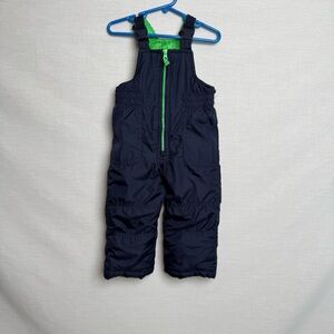 Carter’s Navy & Neon Green Snow Bib Overalls – Toddler 24 Months